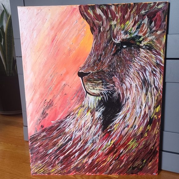 Lion painting - Picture 1 of 1